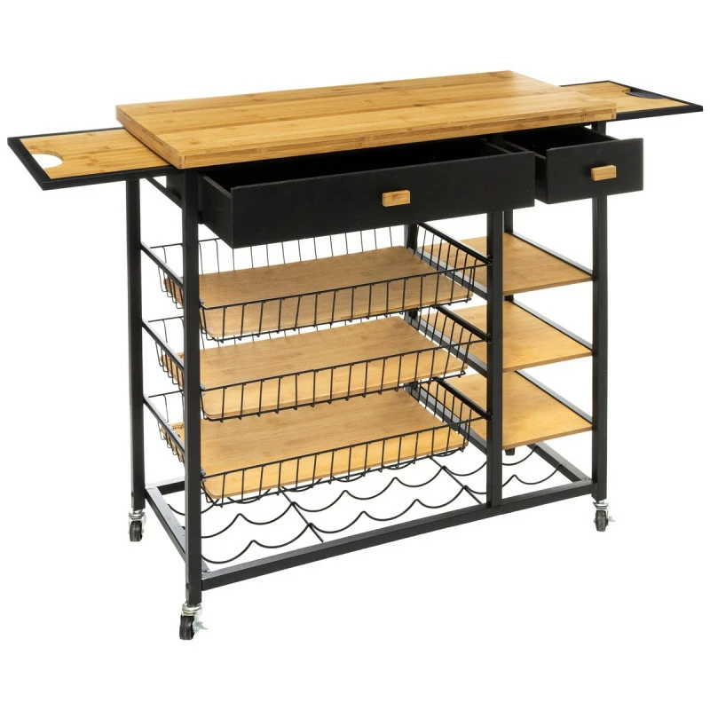 Desserte en bambou et métal Nera 5five Desserte En Bambou Et Métal Nera 5five -Ledepot-bailleul Soldes Magasin desserte en bambou et metal nera 5five 1