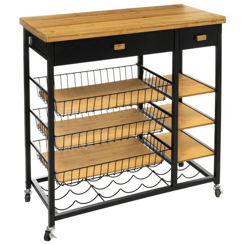 Desserte en bambou et métal Nera 5five Desserte En Bambou Et Métal Nera 5five -Ledepot-bailleul Soldes Magasin desserte en bambou et metal nera 5five