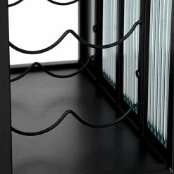 Desserte En Métal Et Verre Noir Noam 5Five -Ledepot-bailleul Soldes Magasin desserte en metal et verre noir noam 5five 3