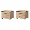 Ensemble De 2 Chevets 2 Tiroirs Nantes Noir Et Bois 1 Ensemble De 2 Chevets 2 Tiroirs Nantes Noir Et Bois -Ledepot-bailleul Soldes Magasin ensemble de 2 chevets 2 tiroirs nantes noir et bois