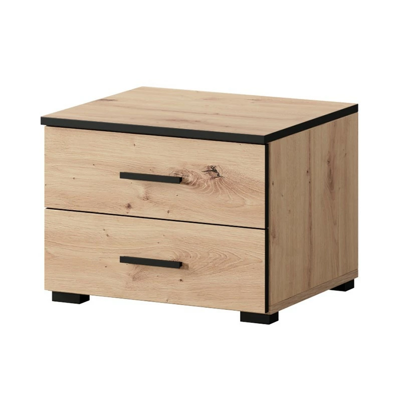 Ensemble de 2 chevets 2 tiroirs Nantes noir et bois Ensemble De 2 Chevets 2 Tiroirs Nantes Noir Et Bois -Ledepot-bailleul Soldes Magasin ensemble de 2 chevets 2 tiroirs nantes noir et bois 3