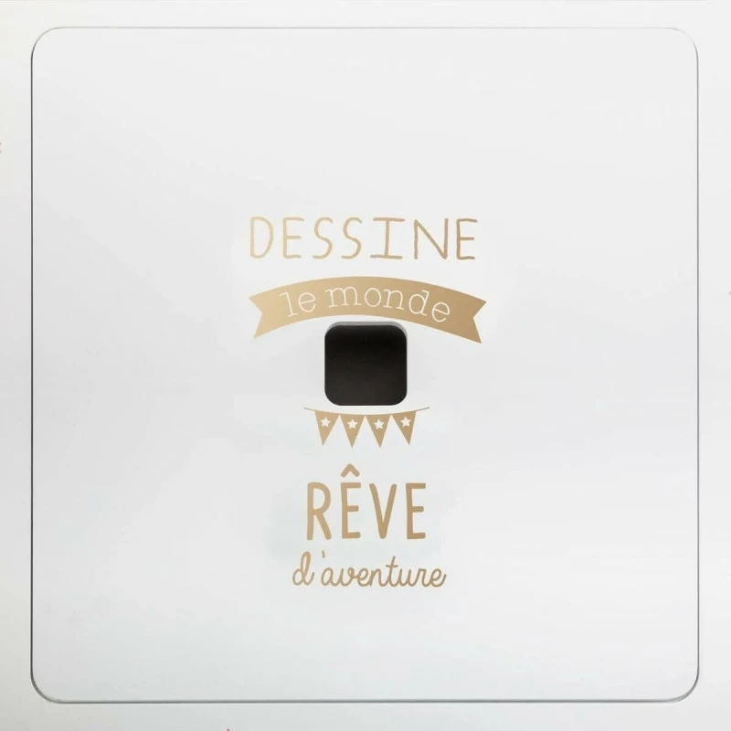 Ensemble table + 2 tabourets enfant blanc doré Dream Atmosphera Ensemble Table + 2 Tabourets Enfant Blanc Doré Dream Atmosphera -Ledepot-bailleul Soldes Magasin ensemble table 2 tabourets enfant blanc dore dream atmosphera 4