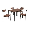 Ensemble Table + 4 Chaises Métal Et Effet Bois 2 Ensemble Table + 4 Chaises Métal Et Effet Bois -Ledepot-bailleul Soldes Magasin ensemble table 4 chaises metal et effet bois