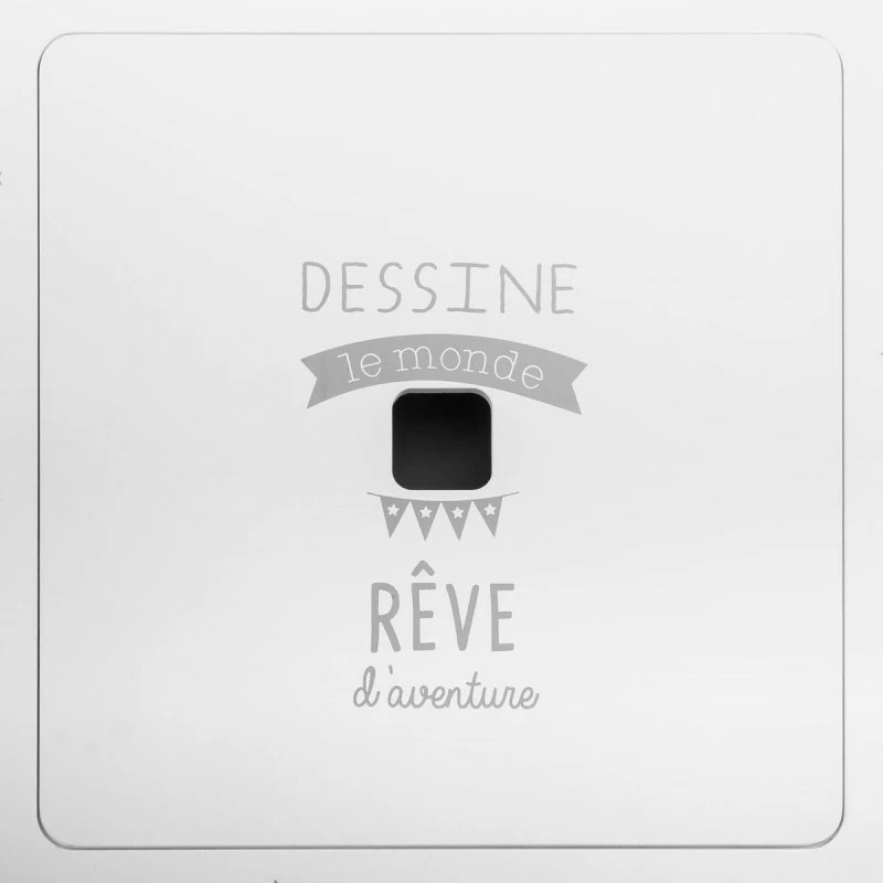 Ensemble table + 2 tabourets enfant blanc gris Dream Atmosphera Ensemble Table + 2 Tabourets Enfant Blanc Gris Dream Atmosphera -Ledepot-bailleul Soldes Magasin ensemble table tabourets enfant blanc gris dream atmosphera 5