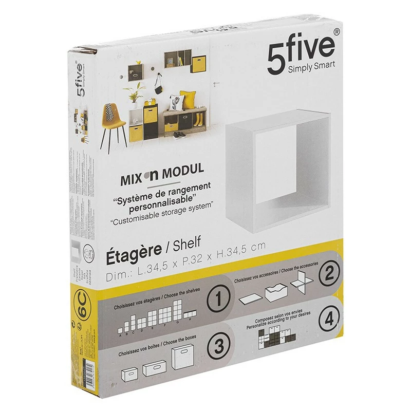 Etagère 1 case Mix blanc 5Five Etagère 1 Case Mix Blanc 5Five -Ledepot-bailleul Soldes Magasin etagere 1 case mix blanc 5five 1