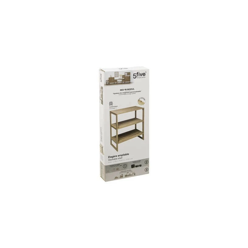 Etagère 4 cases empilable Mix 5Five Etagère 4 Cases Empilable Mix 5Five -Ledepot-bailleul Soldes Magasin etagere 4 cases empilable mix 5five 2