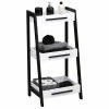 Etagère De Salle De Bain 3 Niveaux Pyramide Noir Et Blanc -Ledepot-bailleul Soldes Magasin etagere de salle de bain 3 niveaux pyramide noir blanc