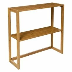 Etagère Murale 2 Niveaux Bambou 5Five -Ledepot-bailleul Soldes Magasin etagere murale niveaux bambou 5five 2