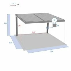 Extension Frontale Pour Pergola Majaé 3,6x3,6m Hespéride -Ledepot-bailleul Soldes Magasin extension frontale pour pergola majae 36x36m hesperide 2