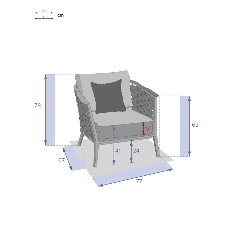Fauteuil de salon extérieur 1 place Embruns Hespéride Fauteuil De Salon Extérieur 1 Place Embruns Hespéride -Ledepot-bailleul Soldes Magasin fauteuil de salon exterieur 1 place embruns hesperide 3