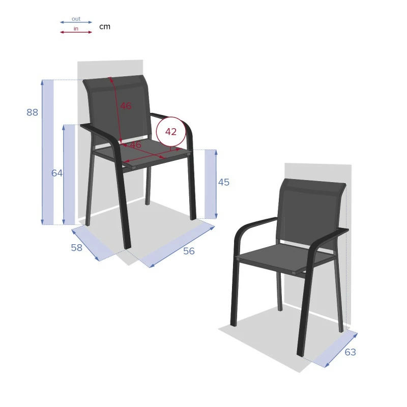 Fauteuil extérieur Essentia anthracite/graphite Hespéride Fauteuil Extérieur Essentia Anthracite/graphite Hespéride -Ledepot-bailleul Soldes Magasin fauteuil exterieur essentia anthracite graphite hesperide 4