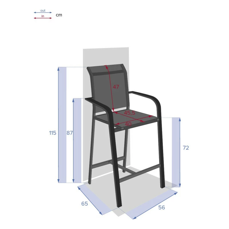 Fauteuil haut Essentia anthracite et graphite Hespéride Fauteuil Haut Essentia Anthracite Et Graphite Hespéride -Ledepot-bailleul Soldes Magasin fauteuil haut essentia anthracite et graphite hesperide 3