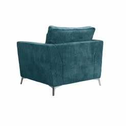 Fauteuil Isla Velours Côtelé Bleu 4 Fauteuil Isla Velours Côtelé Bleu -Ledepot-bailleul Soldes Magasin fauteuil isla velours bleu 2