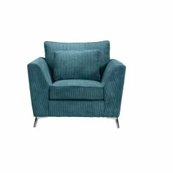Fauteuil Isla Velours Côtelé Bleu 5 Fauteuil Isla Velours Côtelé Bleu -Ledepot-bailleul Soldes Magasin fauteuil isla velours bleu 3