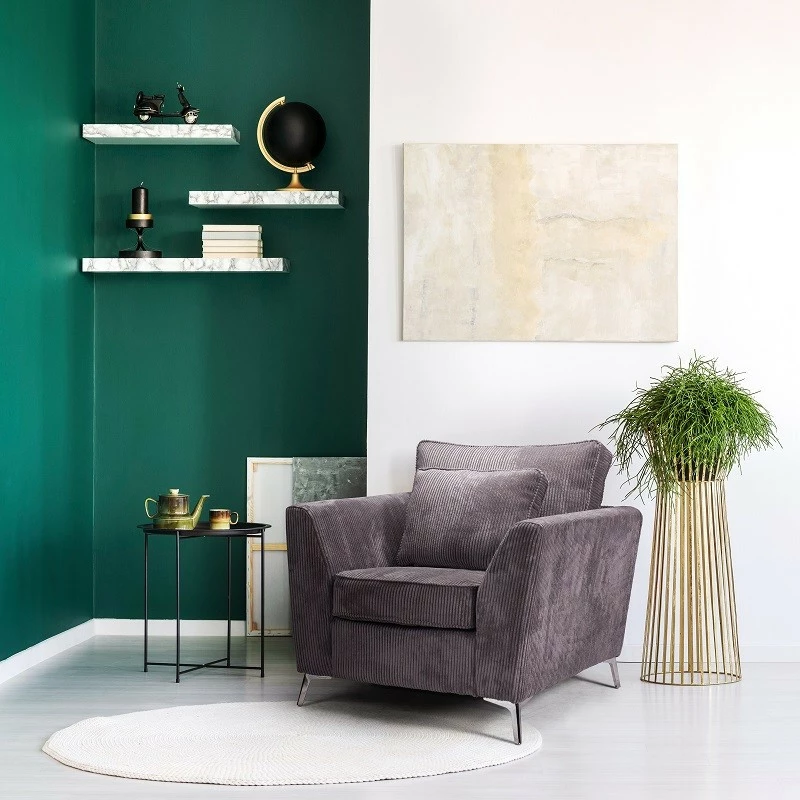 Fauteuil Isla velours côtelé gris Fauteuil Isla Velours Côtelé Gris -Ledepot-bailleul Soldes Magasin fauteuil isla velours gris