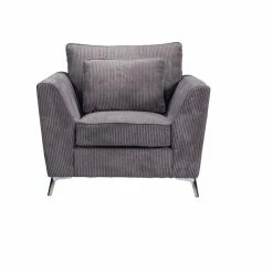 Fauteuil Isla Velours Côtelé Gris 5 Fauteuil Isla Velours Côtelé Gris -Ledepot-bailleul Soldes Magasin fauteuil isla velours gris 1 3