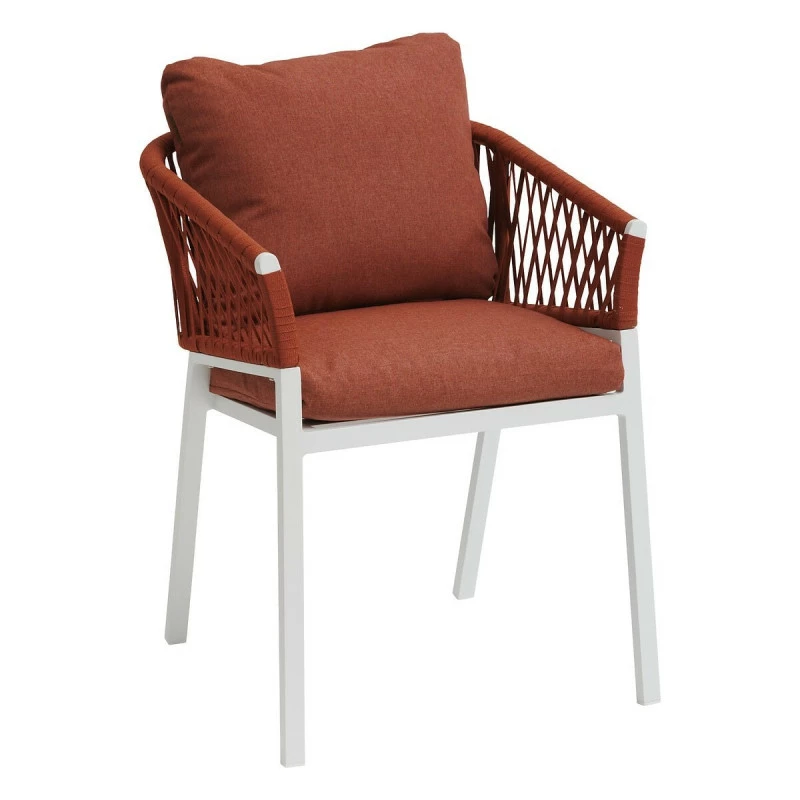 Fauteuil Oriengo mailles brique/blanc Hespéride Fauteuil Oriengo Mailles Brique/blanc Hespéride -Ledepot-bailleul Soldes Magasin fauteuil oriengo mailles brique blanc hesperide
