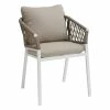 Fauteuil Oriengo Mailles Taupe/blanc Hespéride 2 Fauteuil Oriengo Mailles Taupe/blanc Hespéride -Ledepot-bailleul Soldes Magasin fauteuil oriengo mailles taupeblanc hesperide