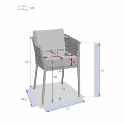 Fauteuil Repas Extérieur Embruns Mailles Hespéride -Ledepot-bailleul Soldes Magasin fauteuil repas exterieur embruns mailles hesperide 5