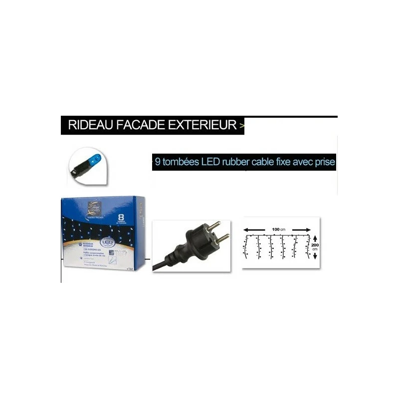 Guirlande rideau façade 171 ampoules Leds bleu Guirlande Rideau Façade 171 Ampoules Leds Bleu -Ledepot-bailleul Soldes Magasin guirlande rideau facade 171 ampoules leds bleu 2