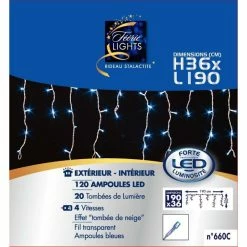 Guirlande 120 LED Tombée De Neige Bleu Fil Transparent 4 Guirlande 120 LED Tombée De Neige Bleu Fil Transparent -Ledepot-bailleul Soldes Magasin guirlande tombee de neige 120 led bleues fil transparent 2