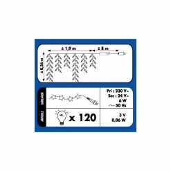 Guirlande 120 LED Tombée De Neige Bleu Fil Transparent 5 Guirlande 120 LED Tombée De Neige Bleu Fil Transparent -Ledepot-bailleul Soldes Magasin guirlande tombee de neige 120 led bleues fil transparent 3