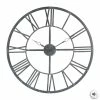 Horloge Chiffres Romains Vintage 70 Cm Gris Atmosphera -Ledepot-bailleul Soldes Magasin horloge chiffres romains vintage 70 cm gris