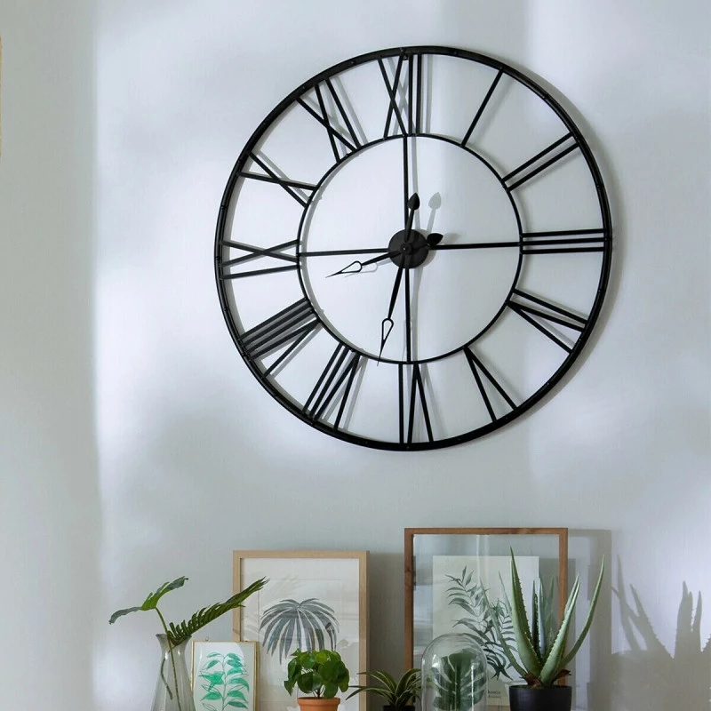 Horloge chiffres romains vintage 70 cm noir Atmosphera Horloge Chiffres Romains Vintage 70 Cm Noir Atmosphera -Ledepot-bailleul Soldes Magasin horloge chiffres romains vintage 70 cm noir 2