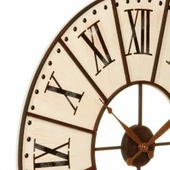 Horloge En Bois De 58 Cm De Diamètre -Ledepot-bailleul Soldes Magasin horloge en bois de 58 cm de diametre 1