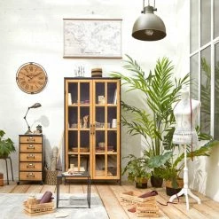 Horloge Métal Et Bois D58 Colonial Atmosphera -Ledepot-bailleul Soldes Magasin horloge metal et bois d58 colonial atmosphera 3