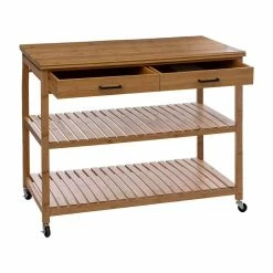 Ilot De Cuisine 2 Tiroirs Bambou Linha 5Five 4 Ilot De Cuisine 2 Tiroirs Bambou Linha 5Five -Ledepot-bailleul Soldes Magasin ilot de cuisine 2 tiroirs bambou linha atmosphera 2