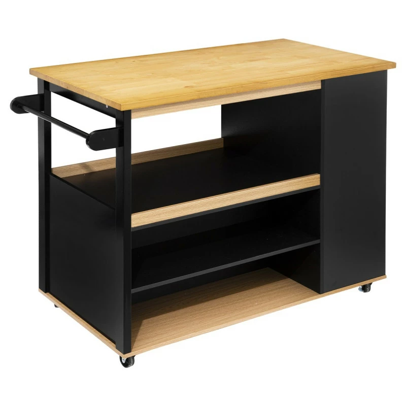 Ilot de cuisine noir et naturel 5Five Ilot De Cuisine Noir Et Naturel 5Five -Ledepot-bailleul Soldes Magasin ilot de cuisine noir et naturel 5five 2