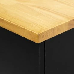 Ilot De Cuisine Noir Et Naturel 5Five 6 Ilot De Cuisine Noir Et Naturel 5Five -Ledepot-bailleul Soldes Magasin ilot de cuisine noir et naturel 5five 4