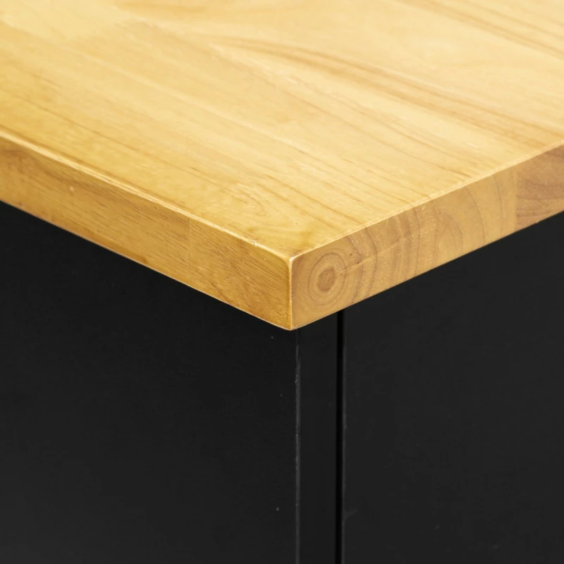 Ilot de cuisine noir et naturel 5Five Ilot De Cuisine Noir Et Naturel 5Five -Ledepot-bailleul Soldes Magasin ilot de cuisine noir et naturel 5five 4