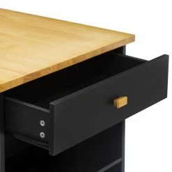 Ilot De Cuisine Noir Et Naturel 5Five 7 Ilot De Cuisine Noir Et Naturel 5Five -Ledepot-bailleul Soldes Magasin ilot de cuisine noir et naturel 5five 5