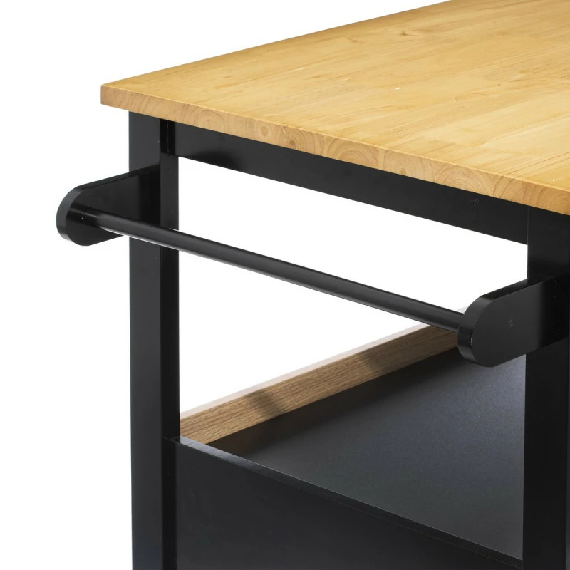 Ilot de cuisine noir et naturel 5Five Ilot De Cuisine Noir Et Naturel 5Five -Ledepot-bailleul Soldes Magasin ilot de cuisine noir et naturel 5five 6