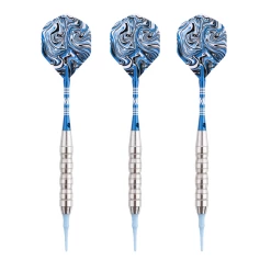 Jeu De 3 Fléchettes Pointe Plastique 21g Deep Sea Bleu