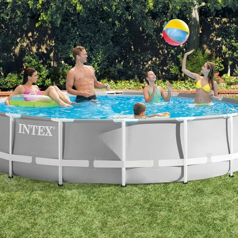 Piscine Prism Frame ronde 4,57 x 1,07 m Intex Piscine Prism Frame Ronde 4,57 X 1,07 M Intex -Ledepot-bailleul Soldes Magasin kit piscine tubulaire avec accessoires 2