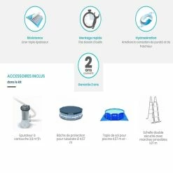 Piscine Prism Frame Ronde 4,57 X 1,07 M Intex 5 Piscine Prism Frame Ronde 4,57 X 1,07 M Intex -Ledepot-bailleul Soldes Magasin kit piscine tubulaire avec accessoires 3