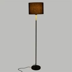 Lampadaire Droit Jule Noir Et Doré Atmosphera -Ledepot-bailleul Soldes Magasin lampadaire droit jule noir et dore atmosphera 2