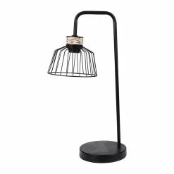 Ledepot-bailleul Soldes Magasin 29 Lampe à Poser Filaire Métal Et Rotin Lady Ostaria