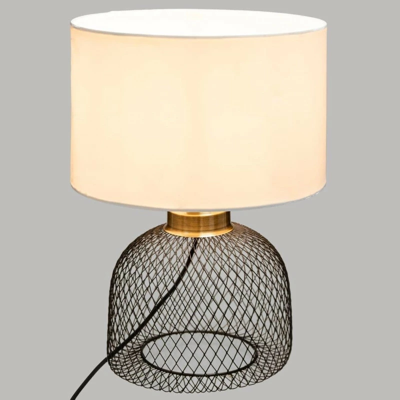 Lampe grille Emie noir et blanc Atmosphera Lampe Grille Emie Noir Et Blanc Atmosphera -Ledepot-bailleul Soldes Magasin lampe grille emie noir et blanc atmosphera 2