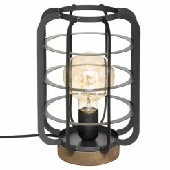 Lampe Métal Et Bois H28 Berry Atmosphera