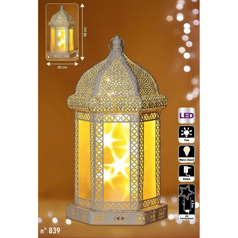 Lanterne lumineuse holographique 38 cm blanc chaud Lanterne Lumineuse Holographique 38 Cm Blanc Chaud -Ledepot-bailleul Soldes Magasin lanterne lumineuse holographique 38 cm blanc chaud 1