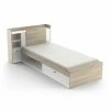 Demeyere Lit 90x190/200 Cm Avec Environnement Life Blanc Et Bois -Ledepot-bailleul Soldes Magasin lit 90x190 200 cm avec environnement life blanc et bois