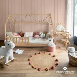 Lit Cabane 90x190 En Bois Sans Matelas Atmosphera -Ledepot-bailleul Soldes Magasin lit cabane 90x190 en bois sans matelas atmosphera 2