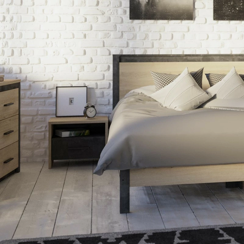 Chevet Kansas 1 tiroir 1 niche Demeyere Chevet Kansas 1 Tiroir 1 Niche -Ledepot-bailleul Soldes Magasin lit colorado 2 personnes 160x200 cm 2