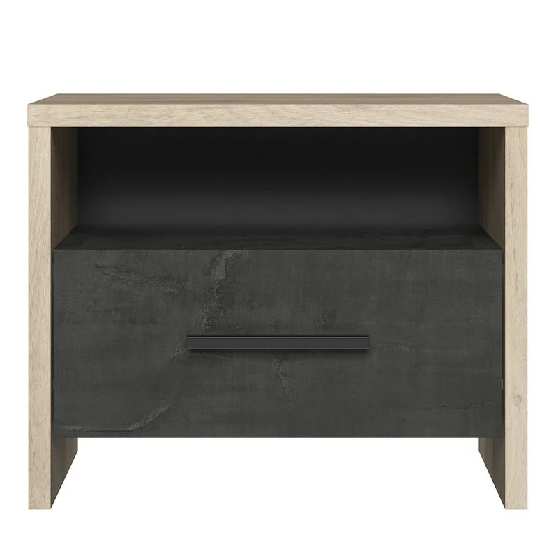 Chevet Kansas 1 tiroir 1 niche Demeyere Chevet Kansas 1 Tiroir 1 Niche -Ledepot-bailleul Soldes Magasin lit colorado 2 personnes 160x200 cm 4