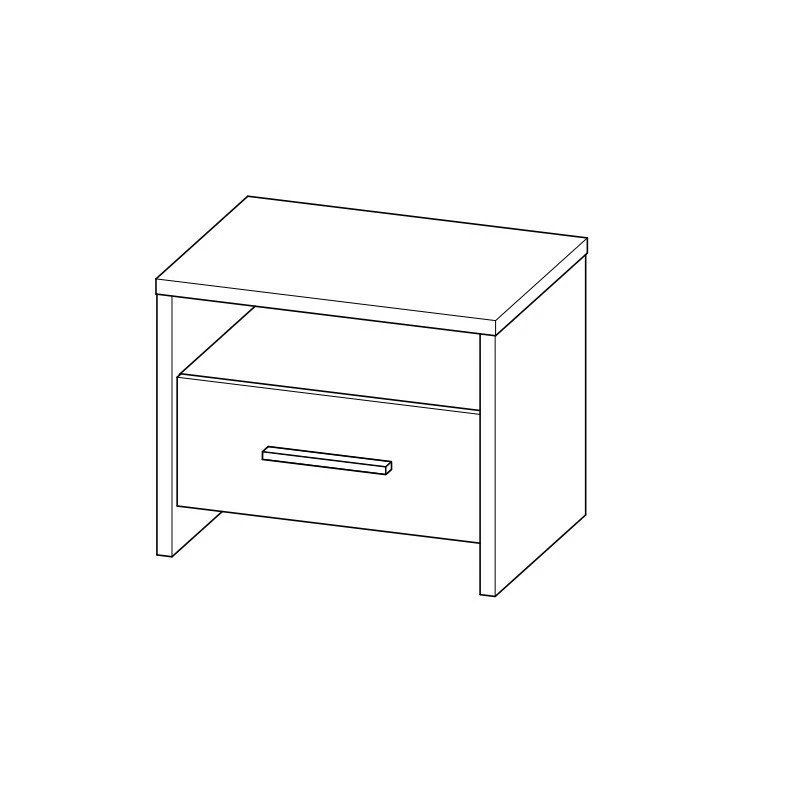 Chevet Kansas 1 tiroir 1 niche Demeyere Chevet Kansas 1 Tiroir 1 Niche -Ledepot-bailleul Soldes Magasin lit colorado 2 personnes 160x200 cm 5