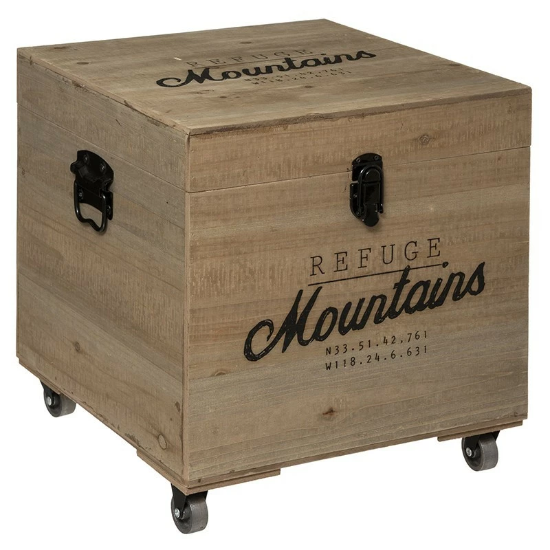 Lot de 3 malles carrés bois Wild Atmosphera Lot De 3 Malles Carrés Bois Wild Atmosphera -Ledepot-bailleul Soldes Magasin lot de 3 malles carres bois wild atmosphera 1